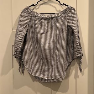 Striped off the shoulder top